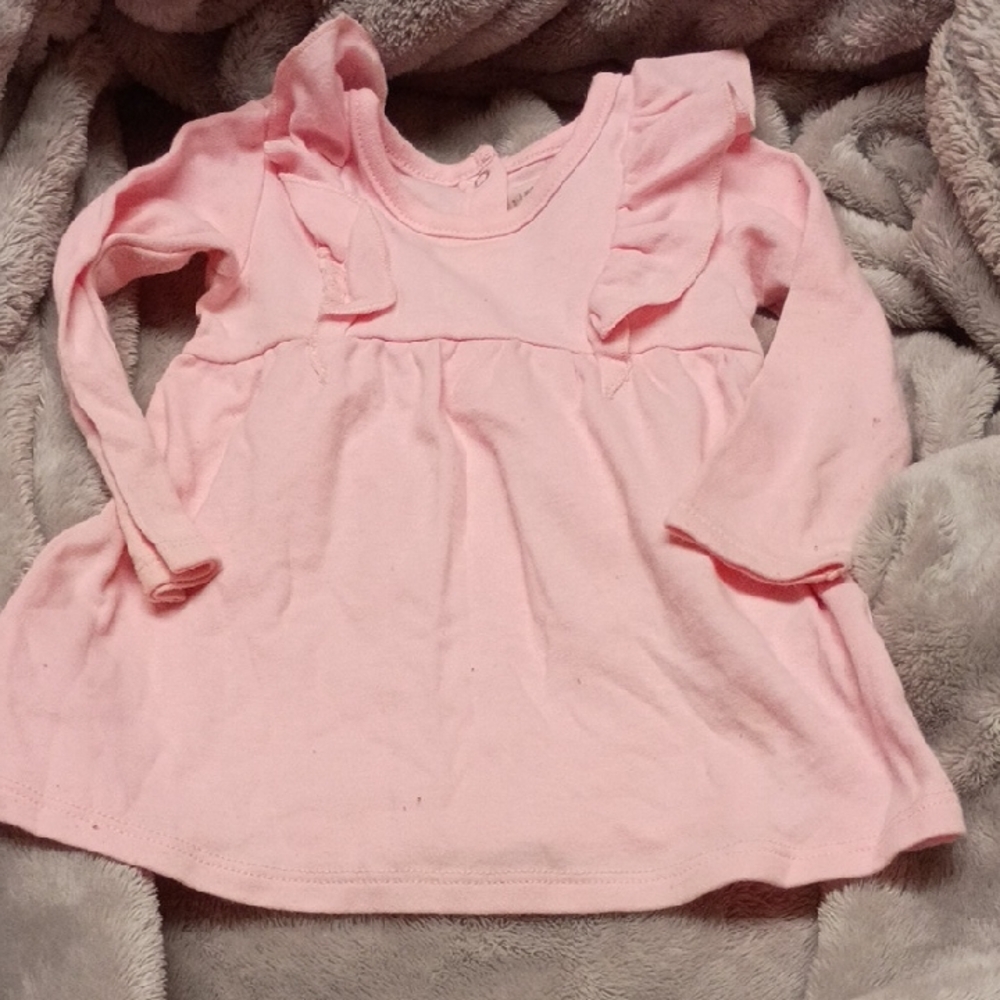 5 For $20 Pink Ruffled Kids Long Sleeve Dress